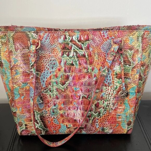 EUC Brahmin RESERVOIR MELBOURNE APRIL Leather Tote - Picture 4 of 8